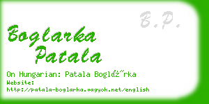 boglarka patala business card
